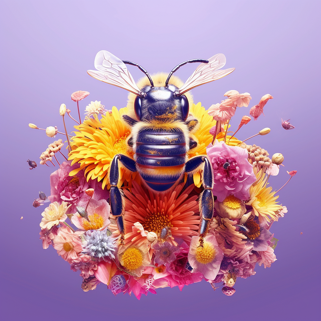 奇幻花园中的蜜蜂