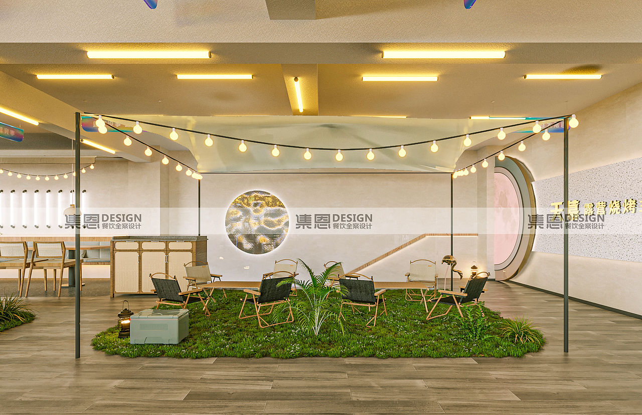 天幕·露营式烧烤主题餐厅（图ZMzEzNzU3NjYw） - 酒店餐饮设计 - 站酷设计师集恩餐饮全案设计原创素材 - 站酷ZCOOL