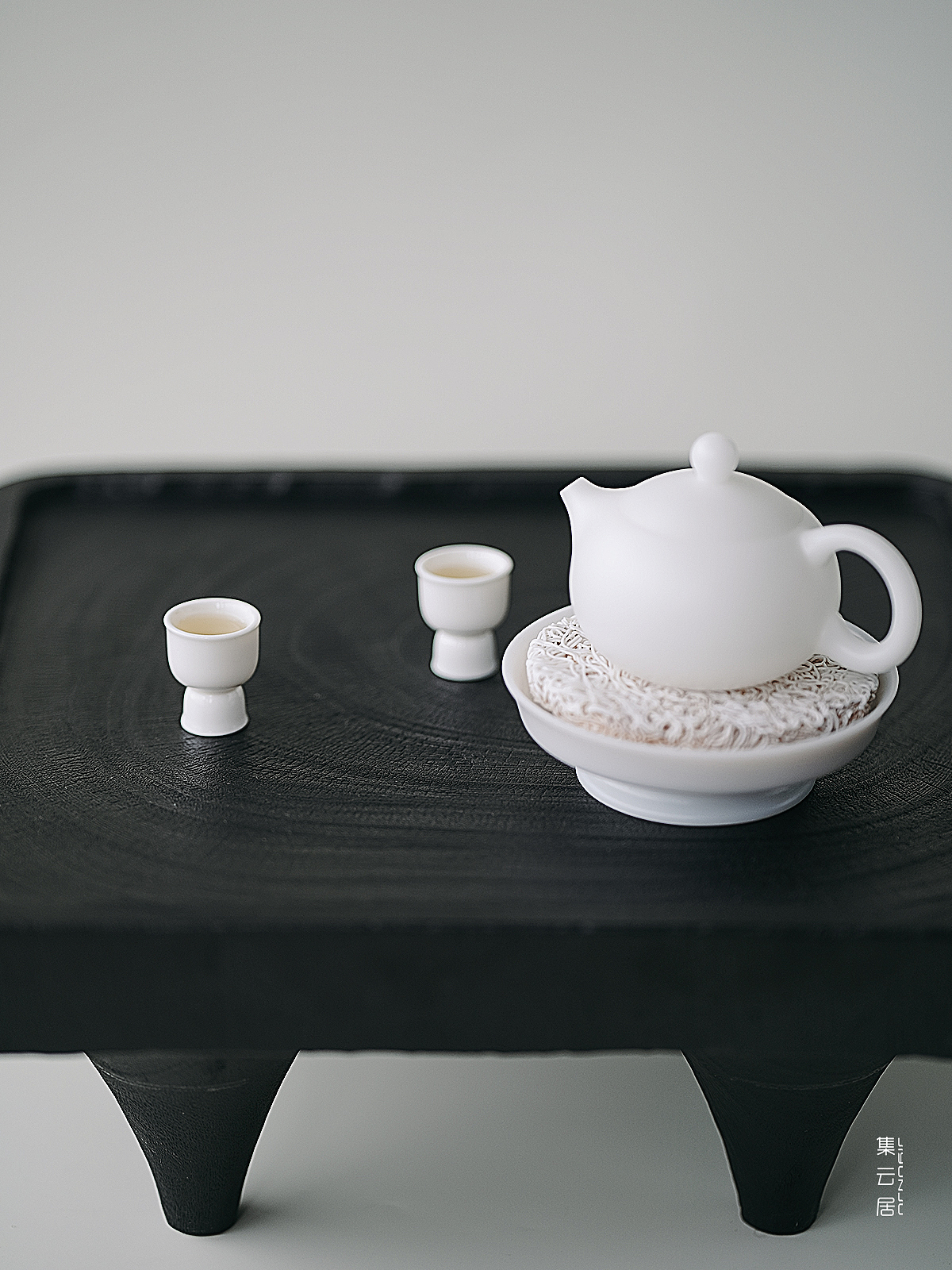 德化白·冰种玉瓷·龙蛋壶·禅定杯