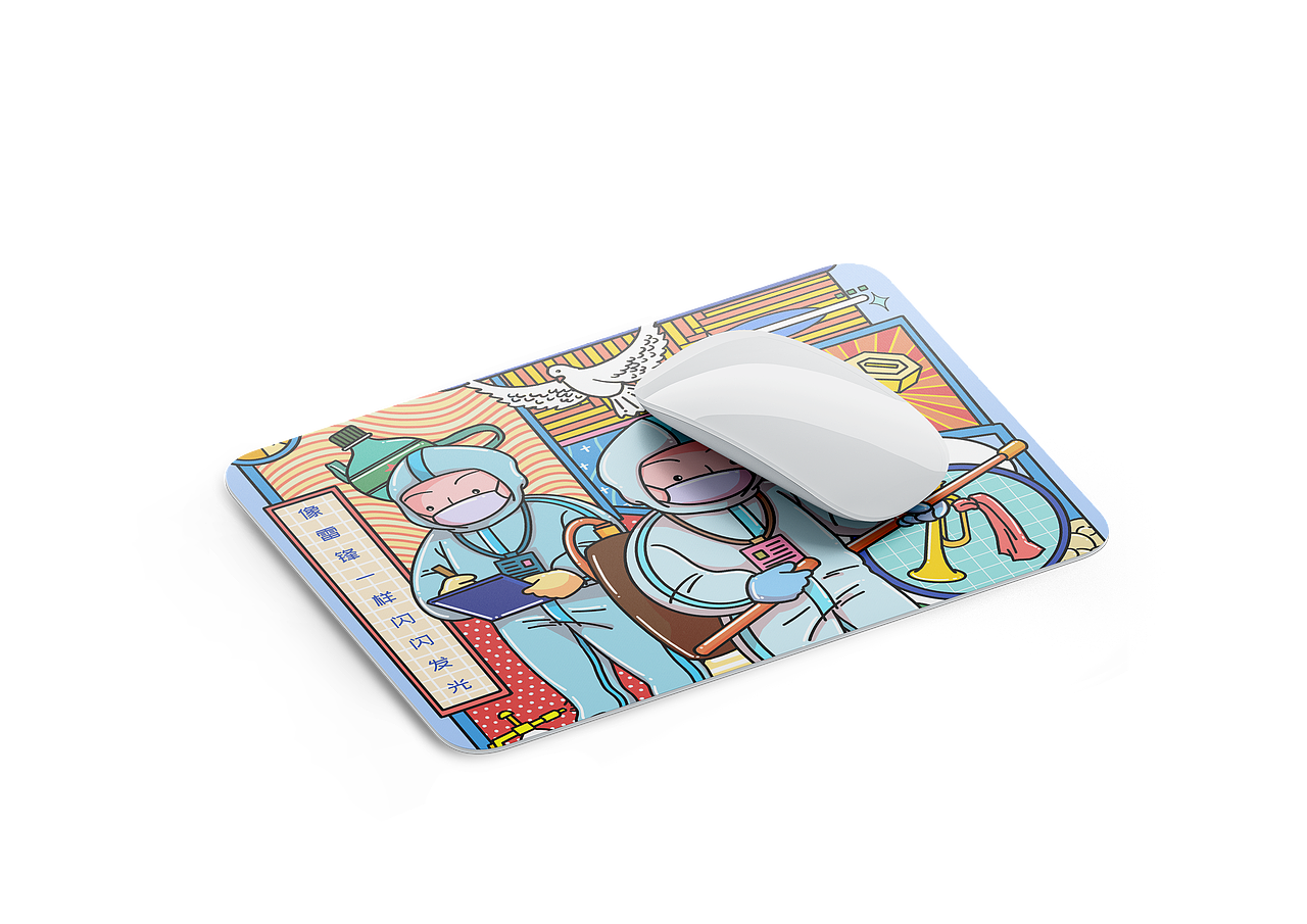 雷锋主题系列插画