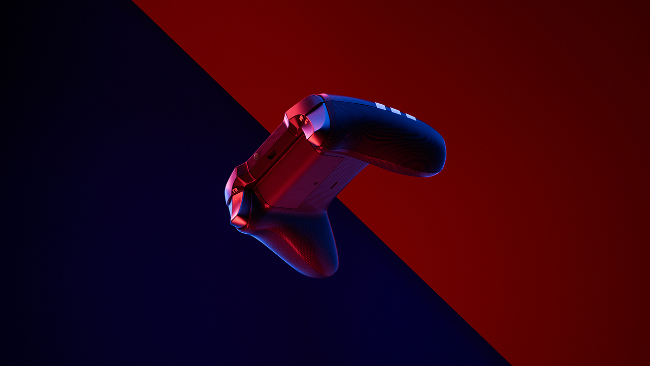 【产品渲染】游戏手柄（图ZMzE3NTM4ODg4） - 产品 - 站酷设计师包子bzdd原创素材 - 站酷ZCOOL