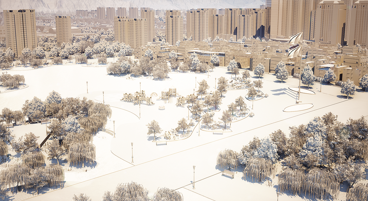 UE4/UE5 虚拟搭建城市-数字孪生-大城市场景（图ZMzE2MDUyMzM2） - 建筑/空间 - 站酷设计师CG繁华原创素材 - 站酷ZCOOL