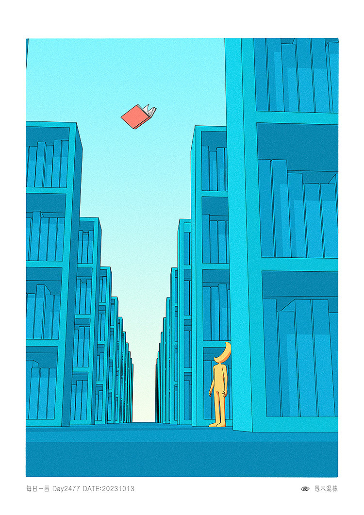 日画2465~2495 书中风景（图ZMzU0MTc5ODI0） - 单幅漫画 - 站酷设计师愚木混株Hello原创素材 - 站酷ZCOOL