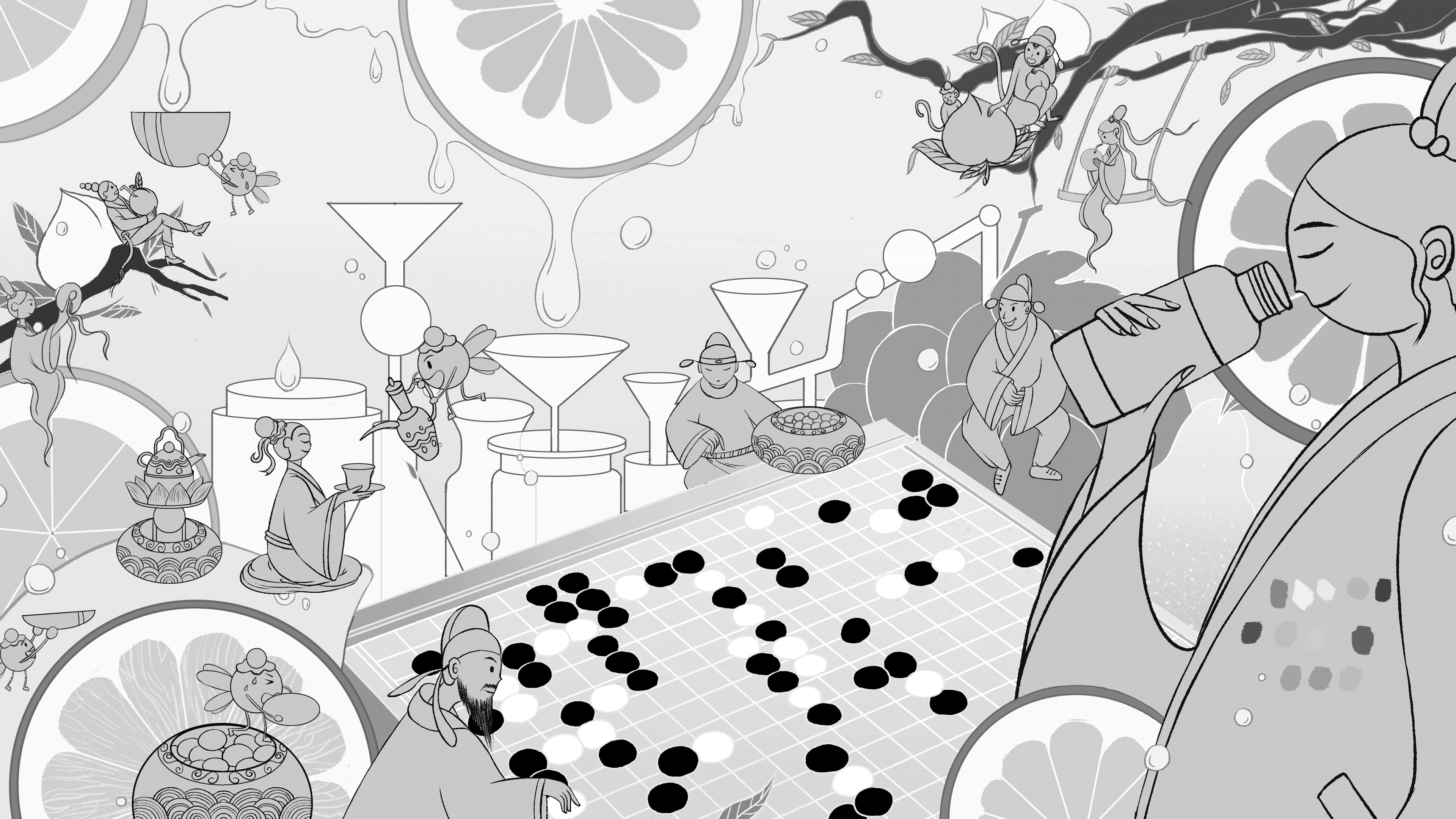 茶π-果汁与围棋的美好世界