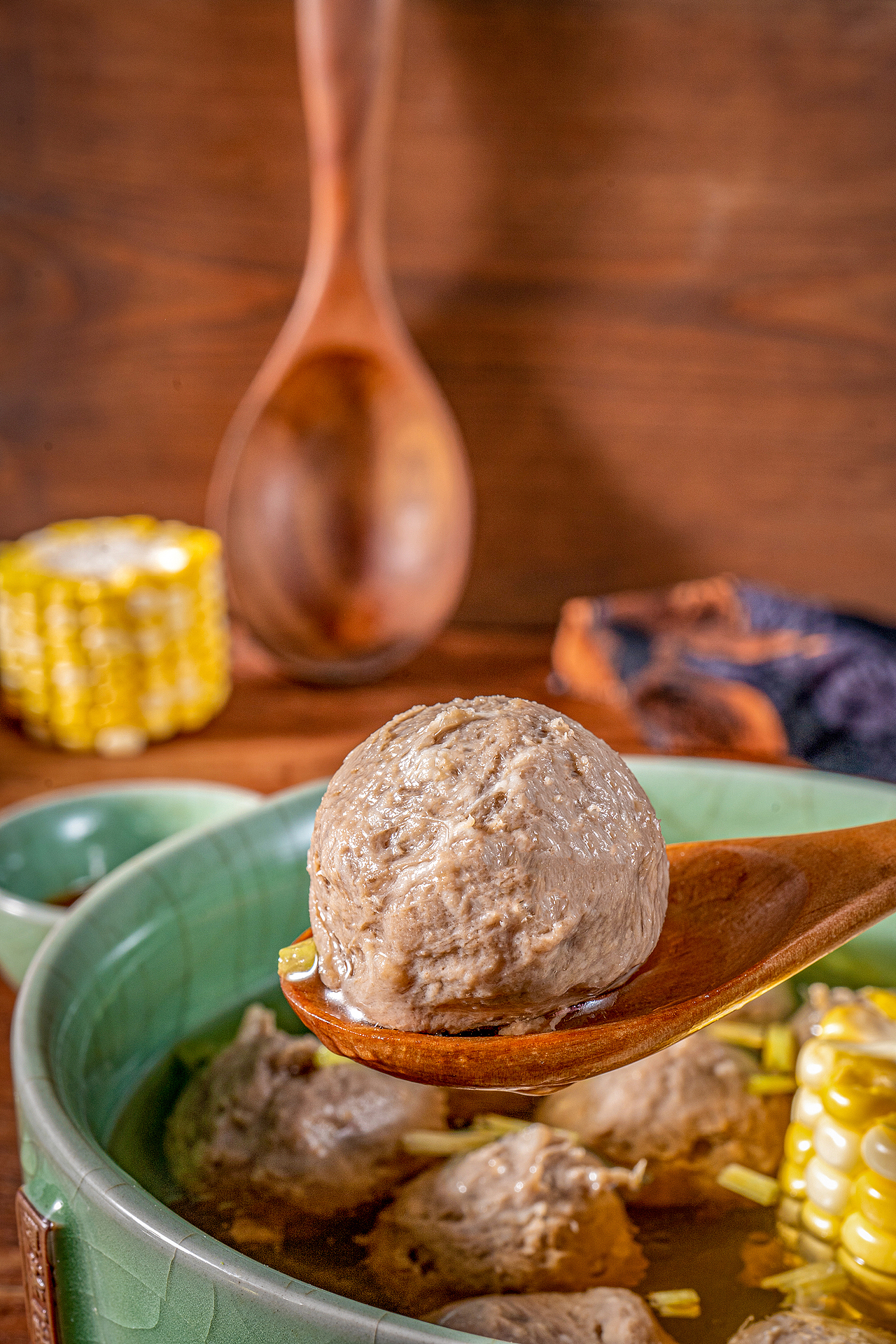 百分之100%纯牛肉制作的牛肉丸 潮汕牛肉丸