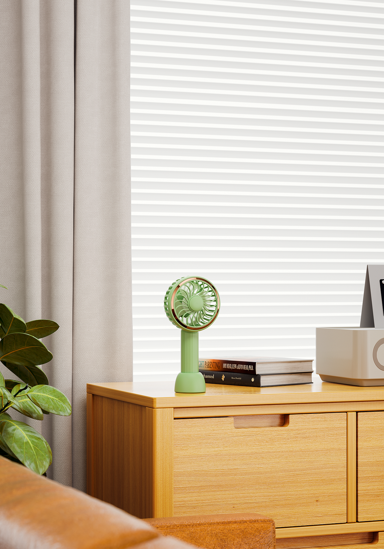 手持小风扇&耳机-建模渲染