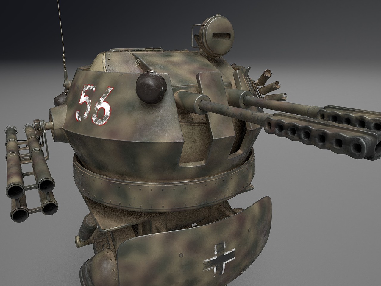 【blender】柴油朋克机甲-x01"闪电球"