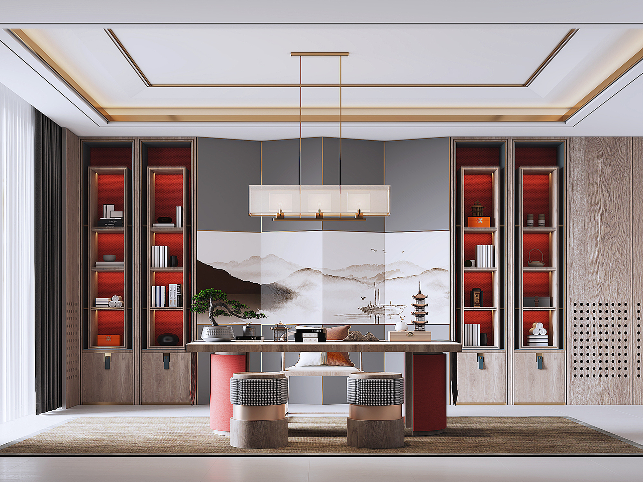 新中式书房茶室