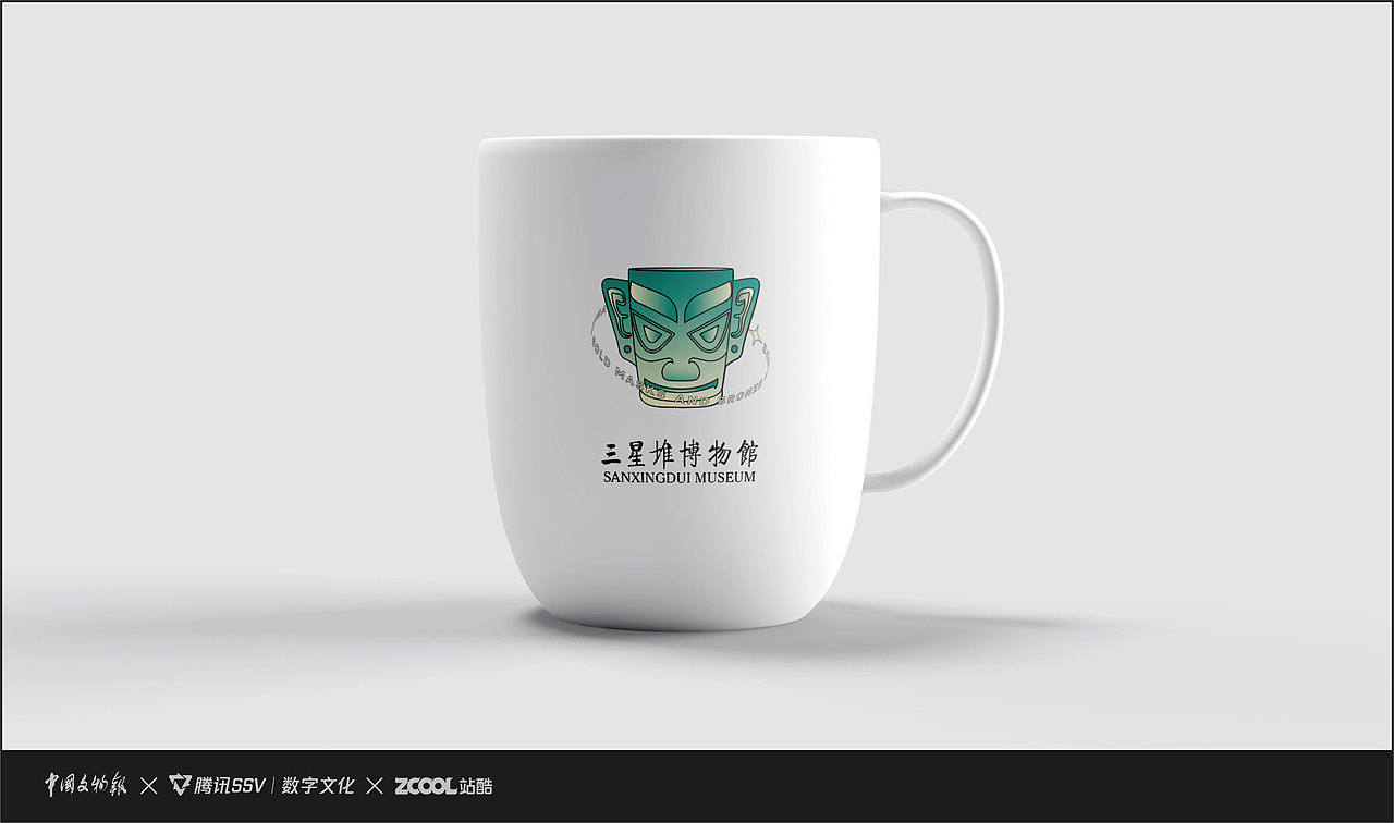 【古物焕新】商戴金面罩青铜人头像-文创设计