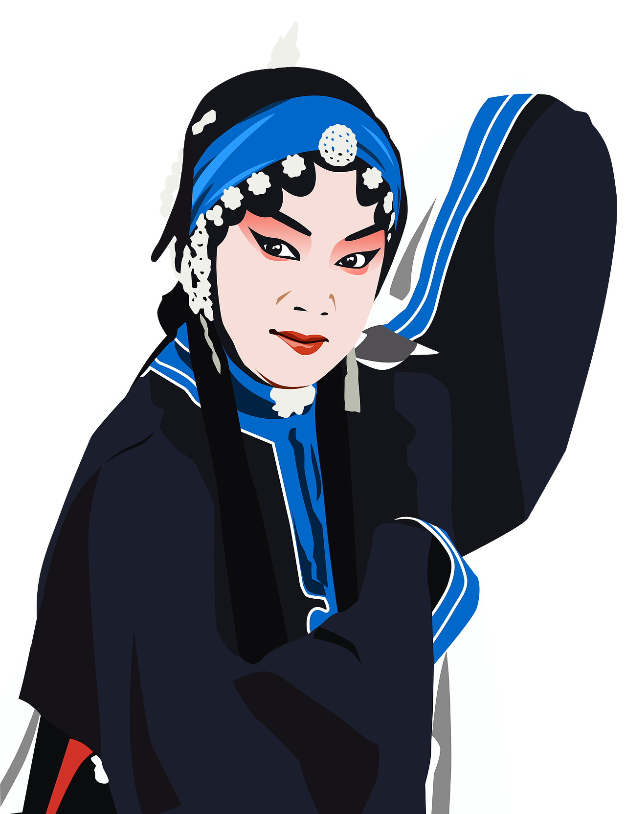 秦腔戏曲插画——铡门案(秦香莲·余巧云)