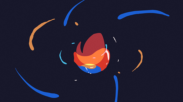 AE模板|时尚手绘快速有趣动态卡通液体标志LOGO演绎