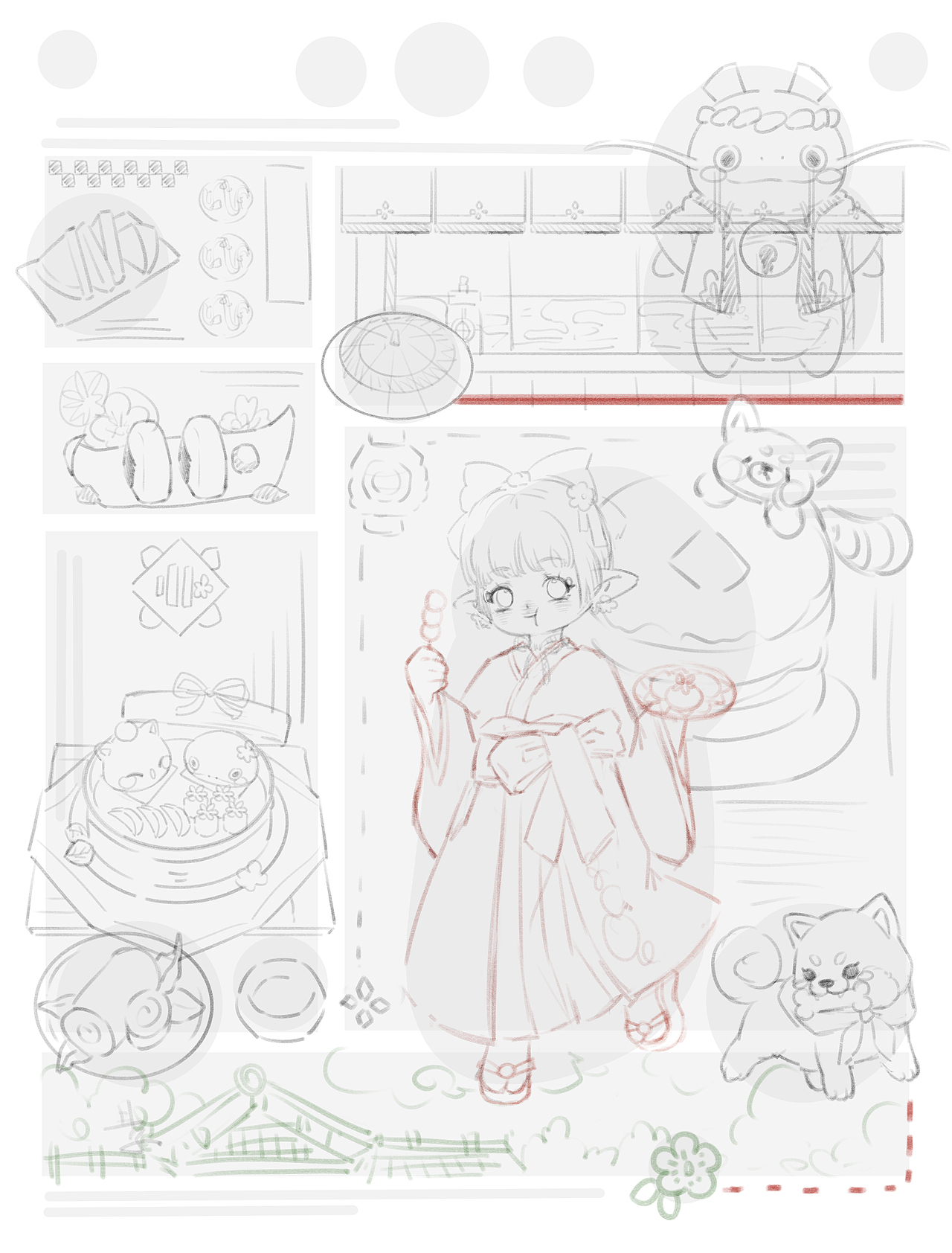 和风美食海报插画（图ZMzM3NTUyOTQ0） - 商业插画 - 站酷设计师嗜嗜啊原创素材 - 站酷ZCOOL