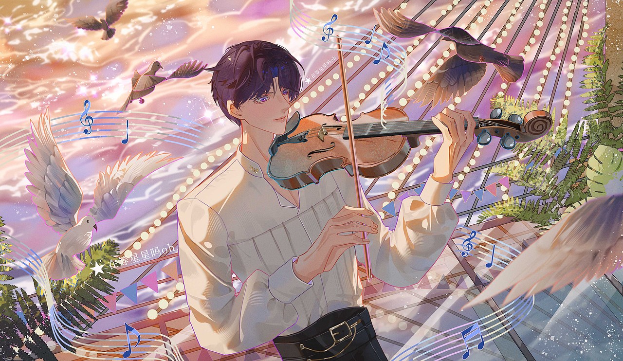二次元插画（图ZMzY5ODU2OTMy） - 游戏原画 - 站酷设计师在等星星嗎oh原创素材 - 站酷ZCOOL