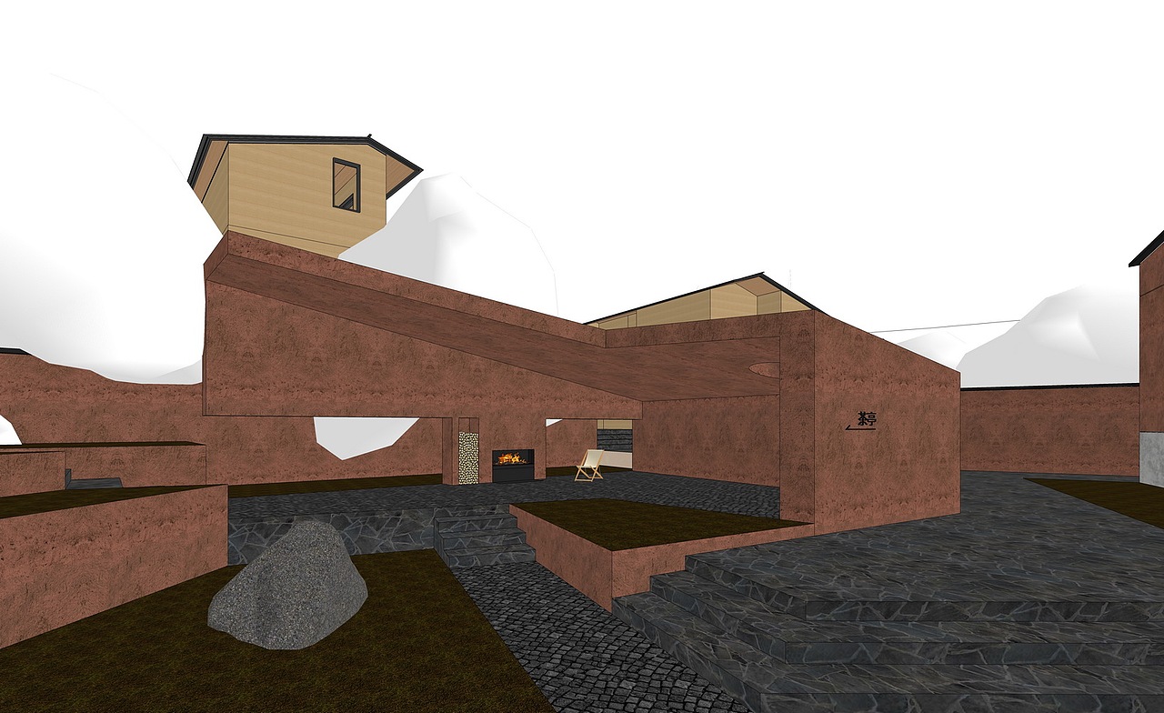 滇红印巷售楼处SU模型下载