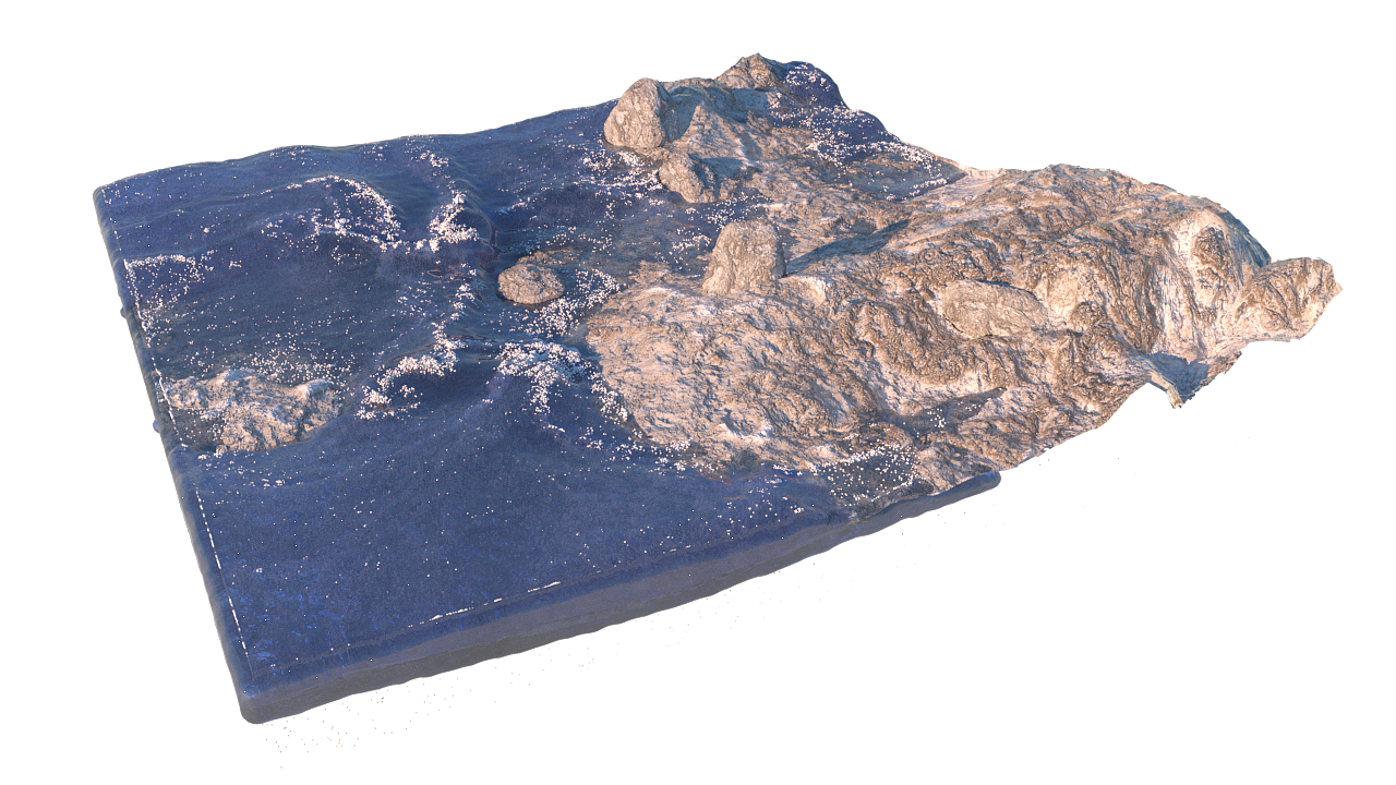 C4D+X -PARTICLES粒子插件制作的海洋动画效果