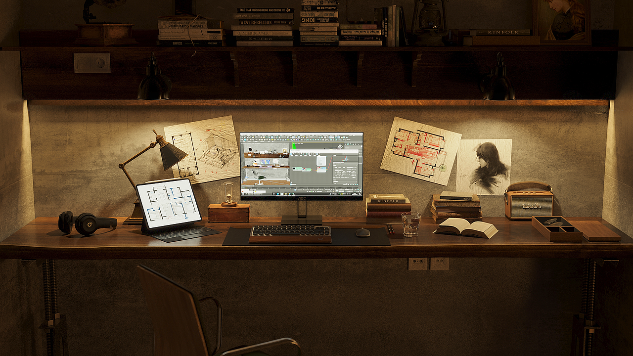 渲染作品——工业风卧室（图ZMzAzODU0ODEy） - 家装设计 - 站酷设计师豪斯丨House原创素材 - 站酷ZCOOL