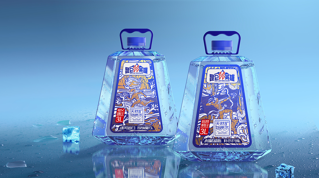 昆仑英雄水品牌包装设计