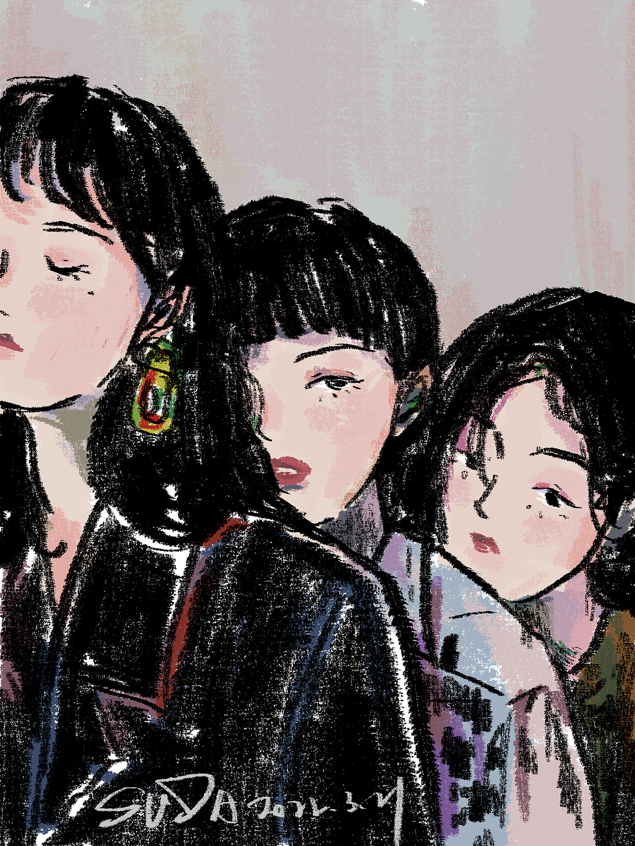 彩色速写人物（图ZMzAwMDg0Njc2） - 艺术插画 - 站酷设计师ASUD原创素材 - 站酷ZCOOL