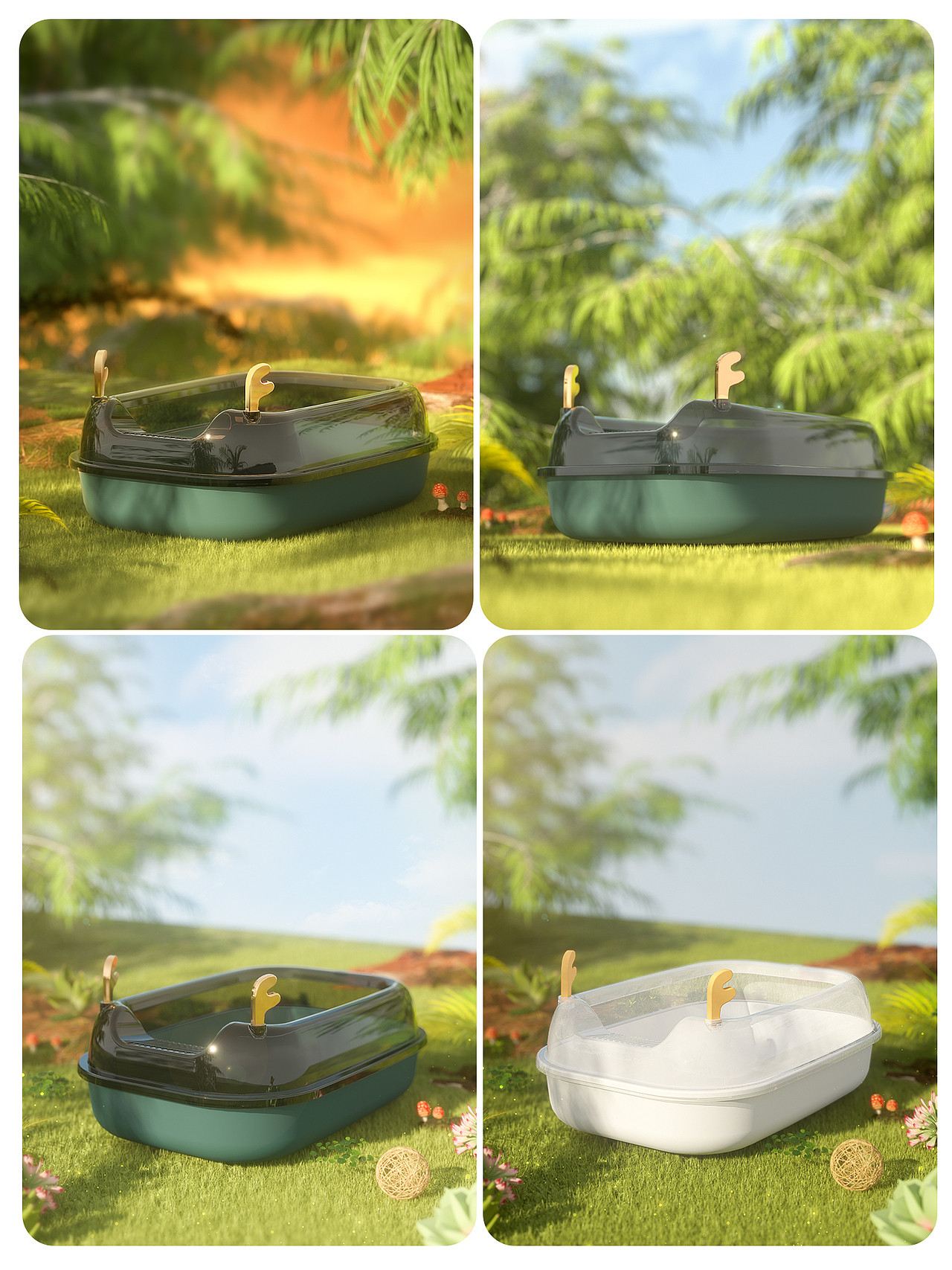 宠物用品 C4D 场景渲染 详情页X5