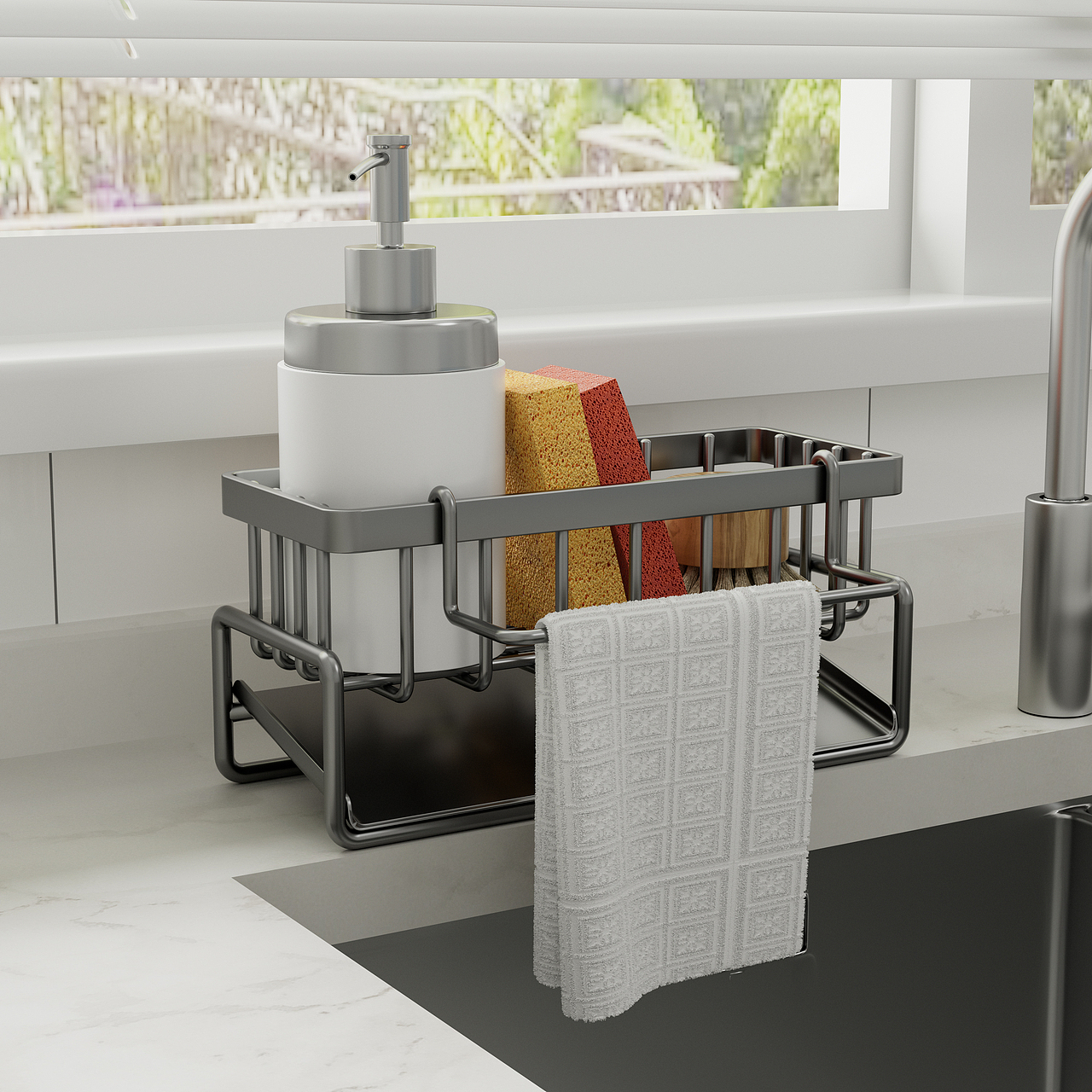 工作渲染节选——灰色沥水架