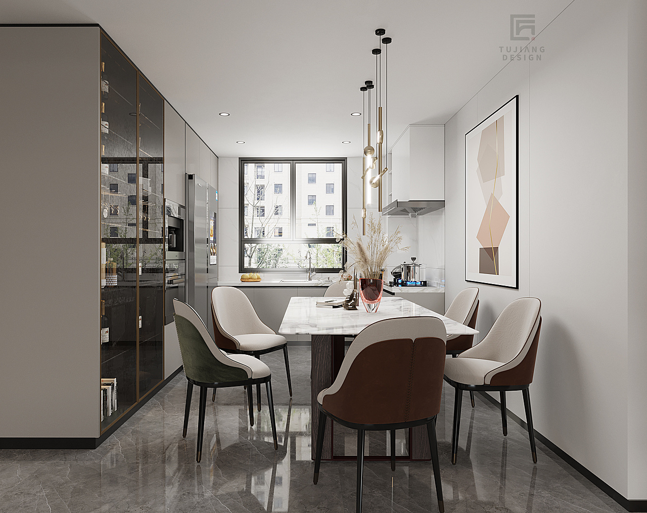 现代极简风格,简洁婉约,独具风致和格调。