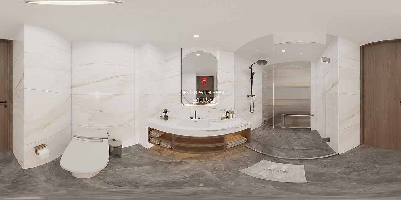 V8空间表现 | 新中式公寓设计