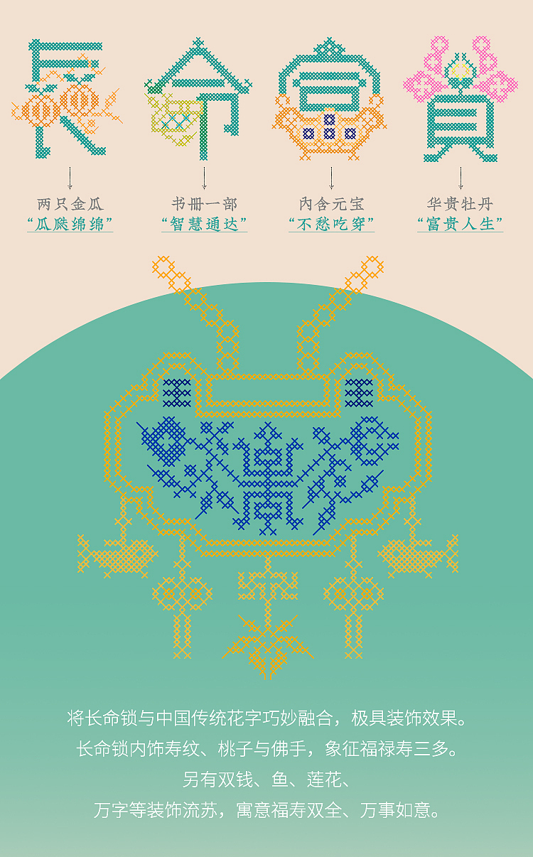 福禄挑花-长命富贵 鱼跃龙门（图ZMzUwNjk3MDA4） - 工艺品设计 - 站酷设计师王丹青爱手创原创素材 - 站酷ZCOOL