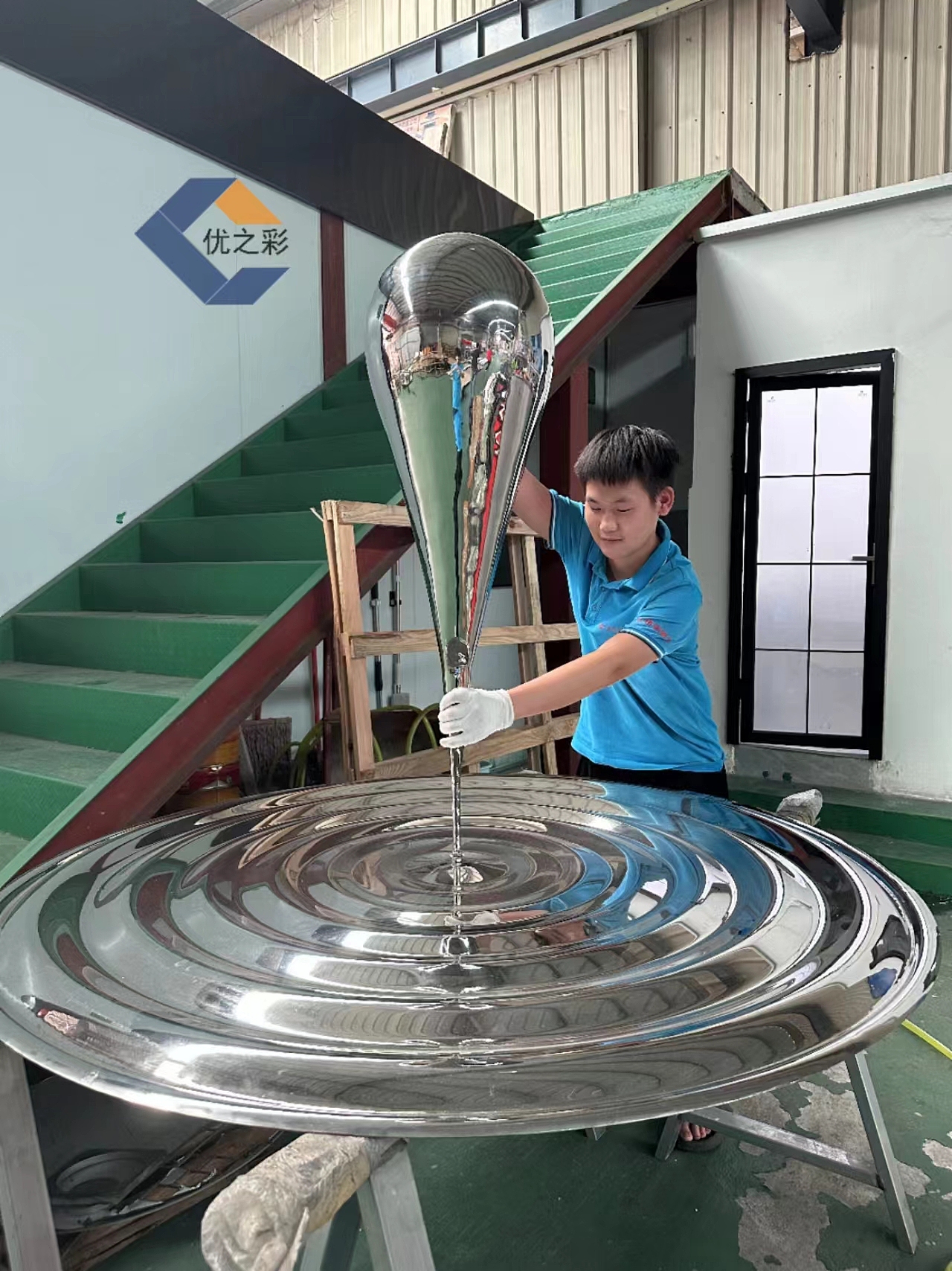 3D立体镜面不锈钢水滴水波纹