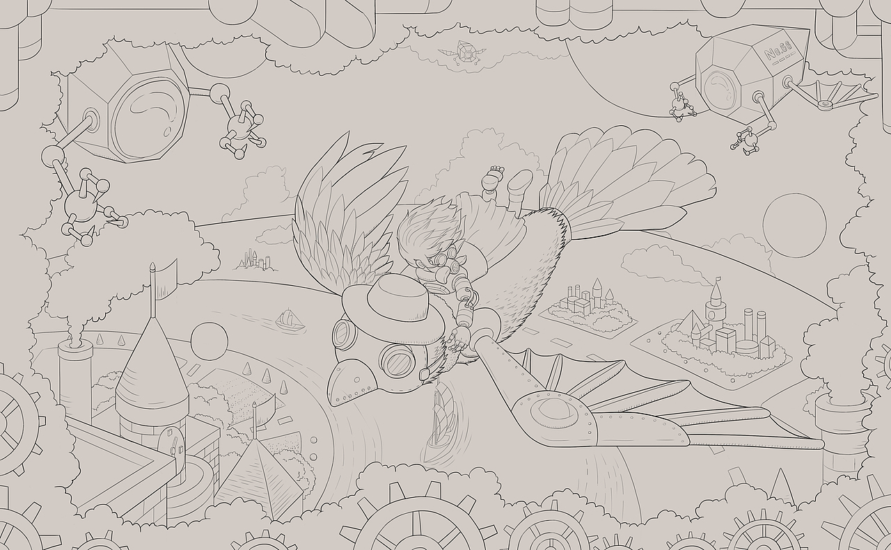 蒸汽朋克風(fēng)格游戲場景——逃離（圖ZMjk5NTQyNjcy） - 概念設(shè)定 - 站酷設(shè)計師淡墨工作室原創(chuàng)素材 - 站酷ZCOOL