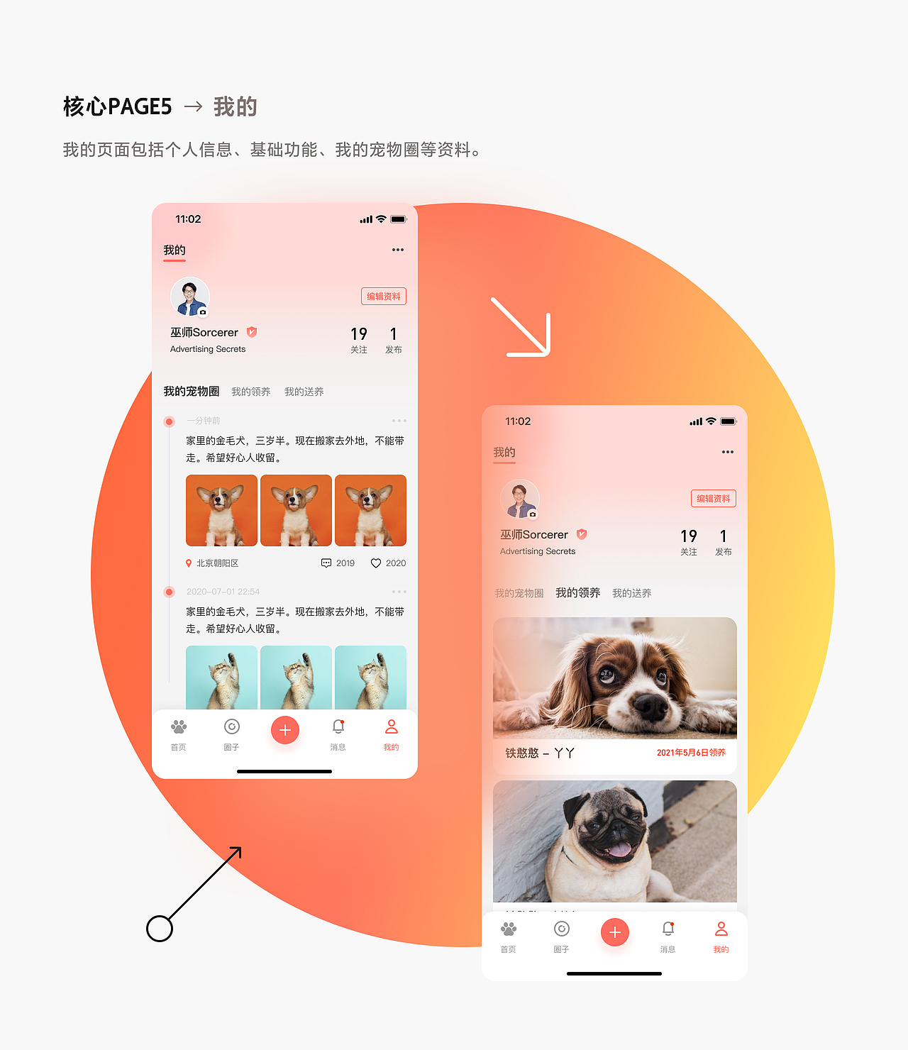 设计案例｜宠物领养社区解决方案探索（图ZMzIxNTM3MTYw） - APP界面 - 站酷设计师SorcererDesign原创素材 - 站酷ZCOOL
