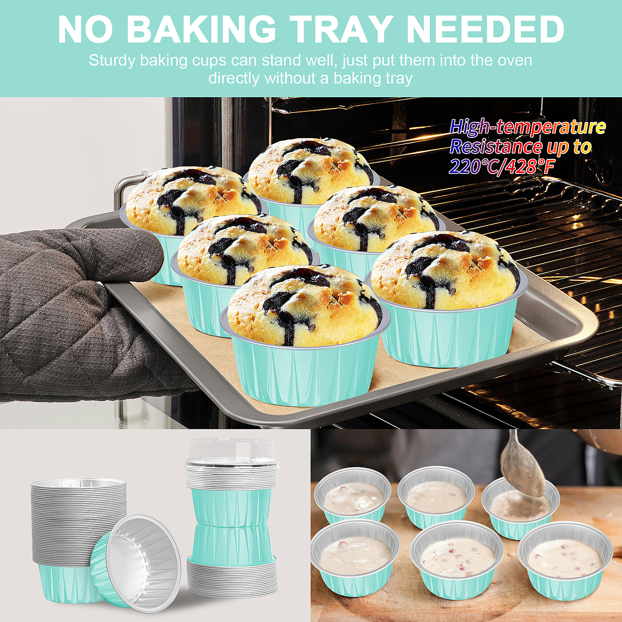 金洲视觉 亚马逊摄影设计精修图拍摄 铝箔蛋糕杯厨房杯