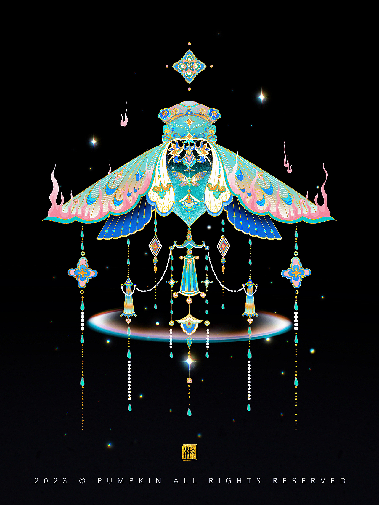 2023·敦煌｜四季复古插画系列合集（图ZMzU5MTU2NjQ4） - 艺术插画 - 站酷设计师方楠Pumpkin原创素材 - 站酷ZCOOL