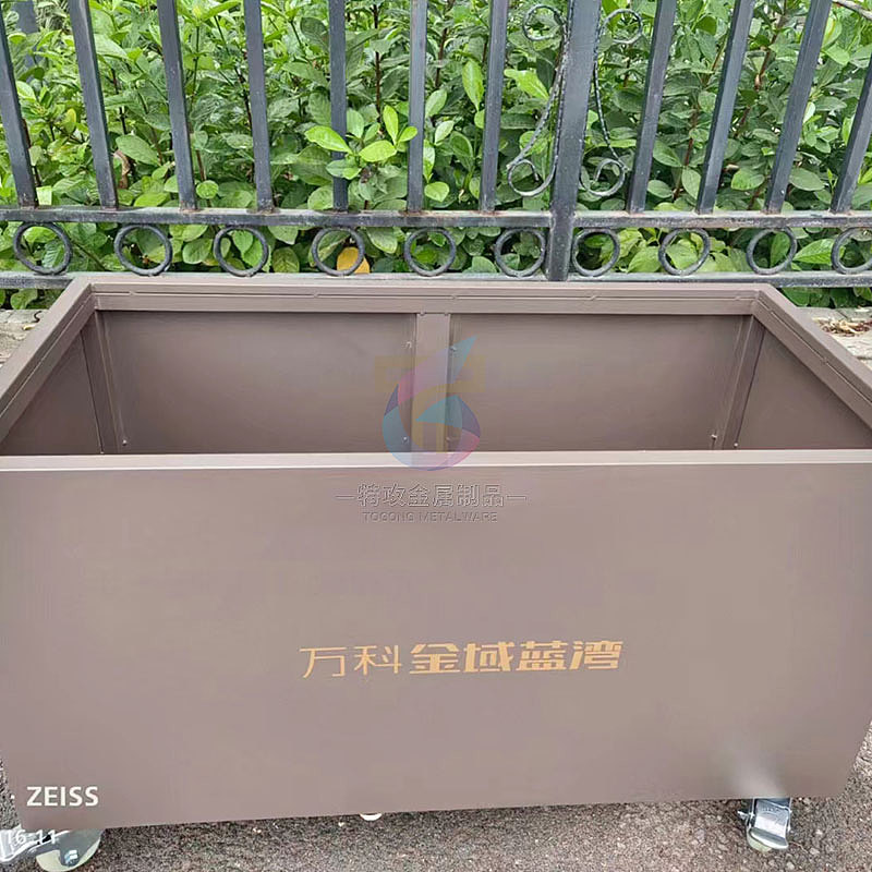 商场绿化工程异形组合式不锈钢花钵花箱厂家定制