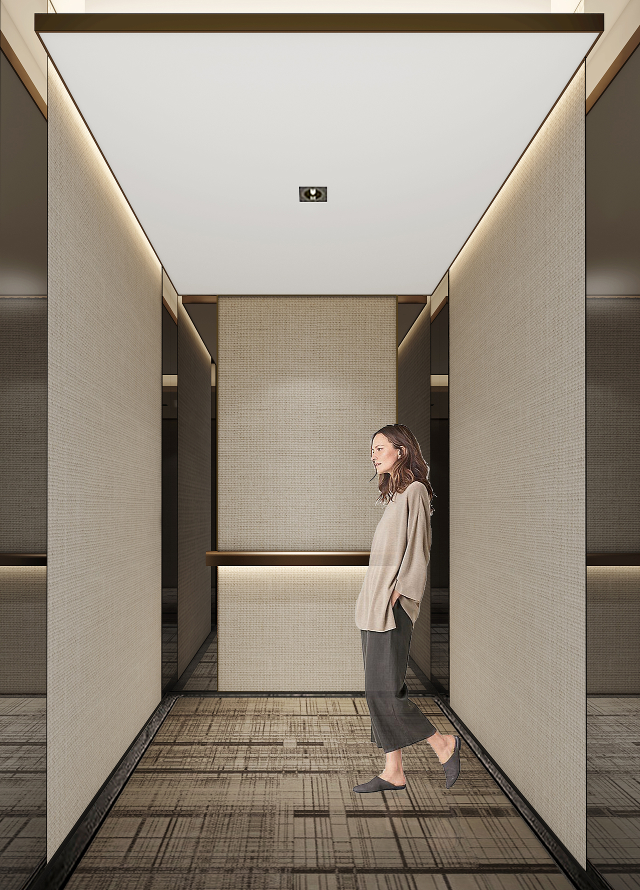 亚朵酒店电梯厅设计