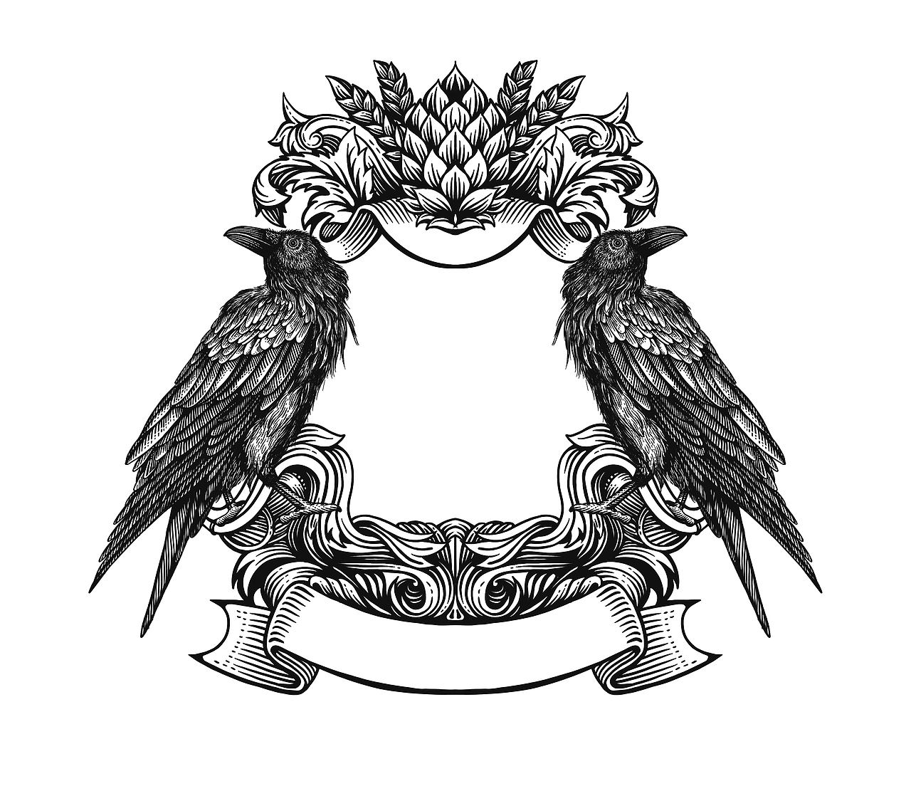 手绘啤酒标签：corw（图ZMzI2MTAyODI4） - 商业插画 - 站酷设计师肆一SIYI原创素材 - 站酷ZCOOL