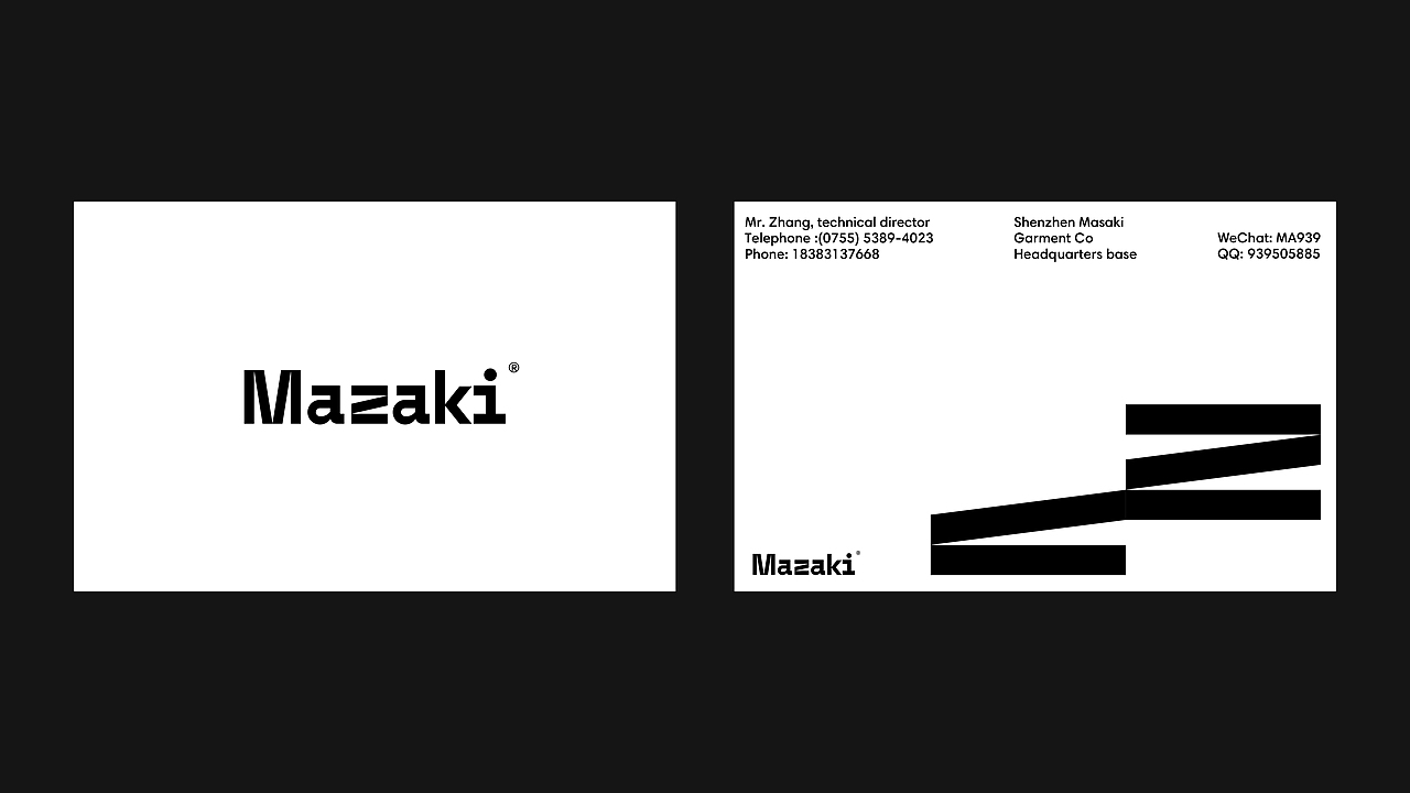 原创服装品牌设计 MAZAKI