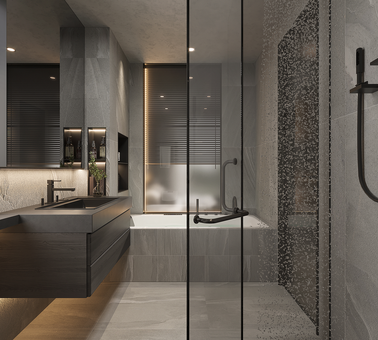 现代黑白灰装饰效果图