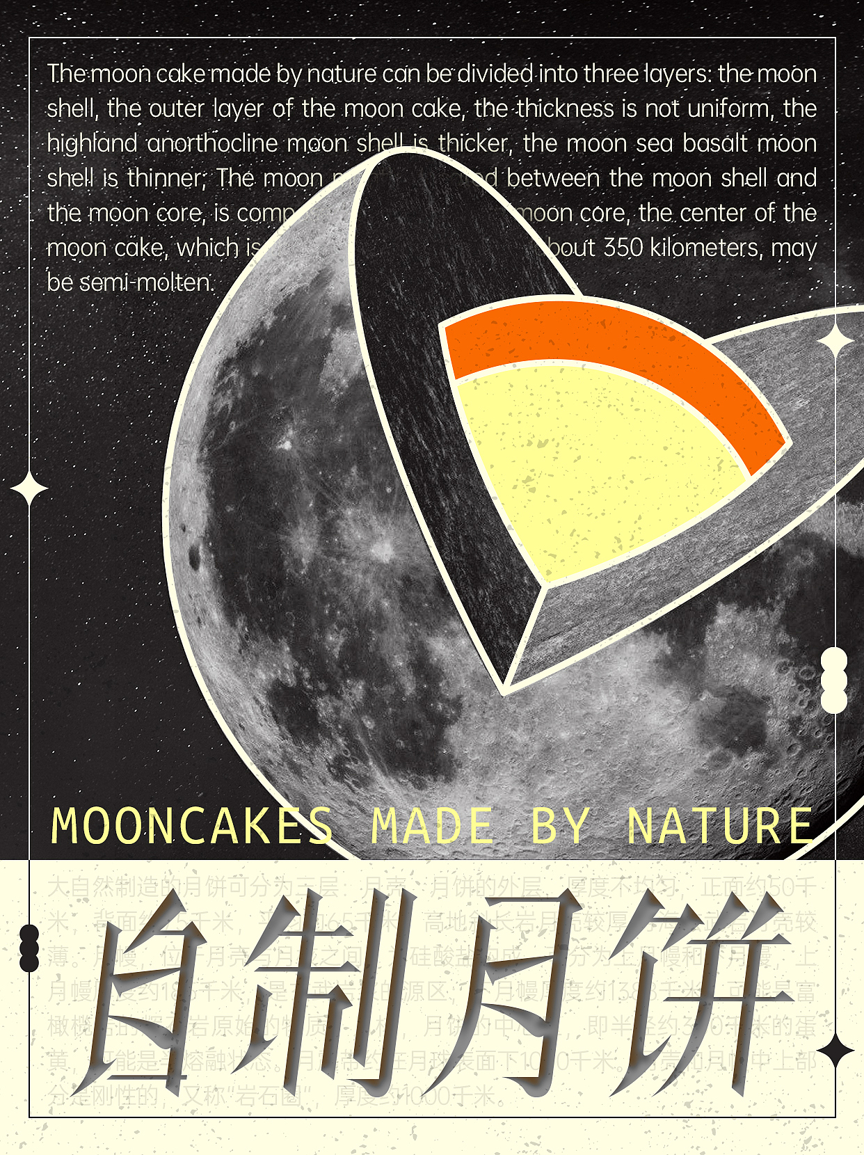 自制月饼  字体设计