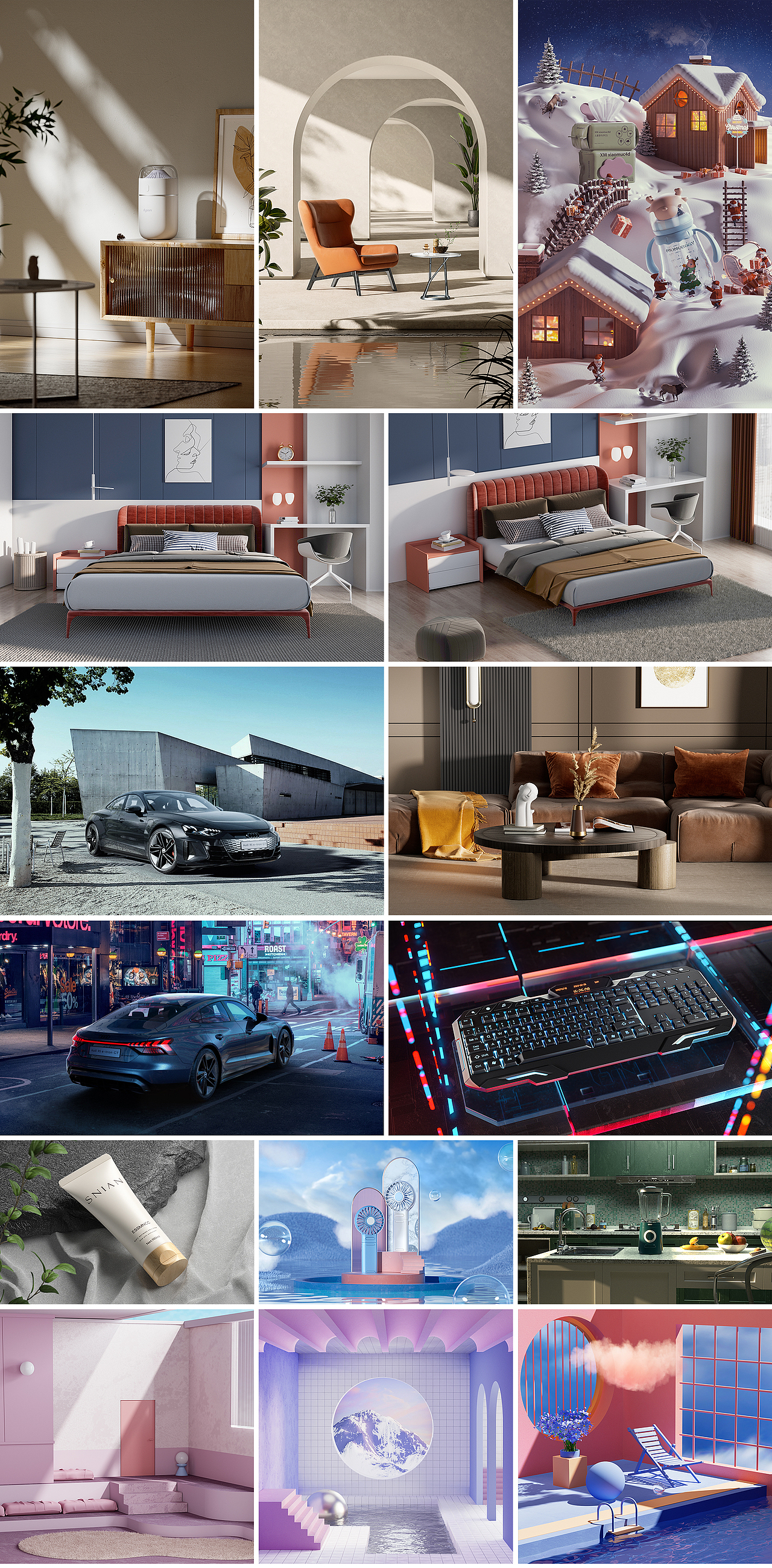 近期建模渲染练习合集（图ZMjk4NjI5MTUy） - 场景 - 站酷设计师沙梨瓦原创素材 - 站酷ZCOOL