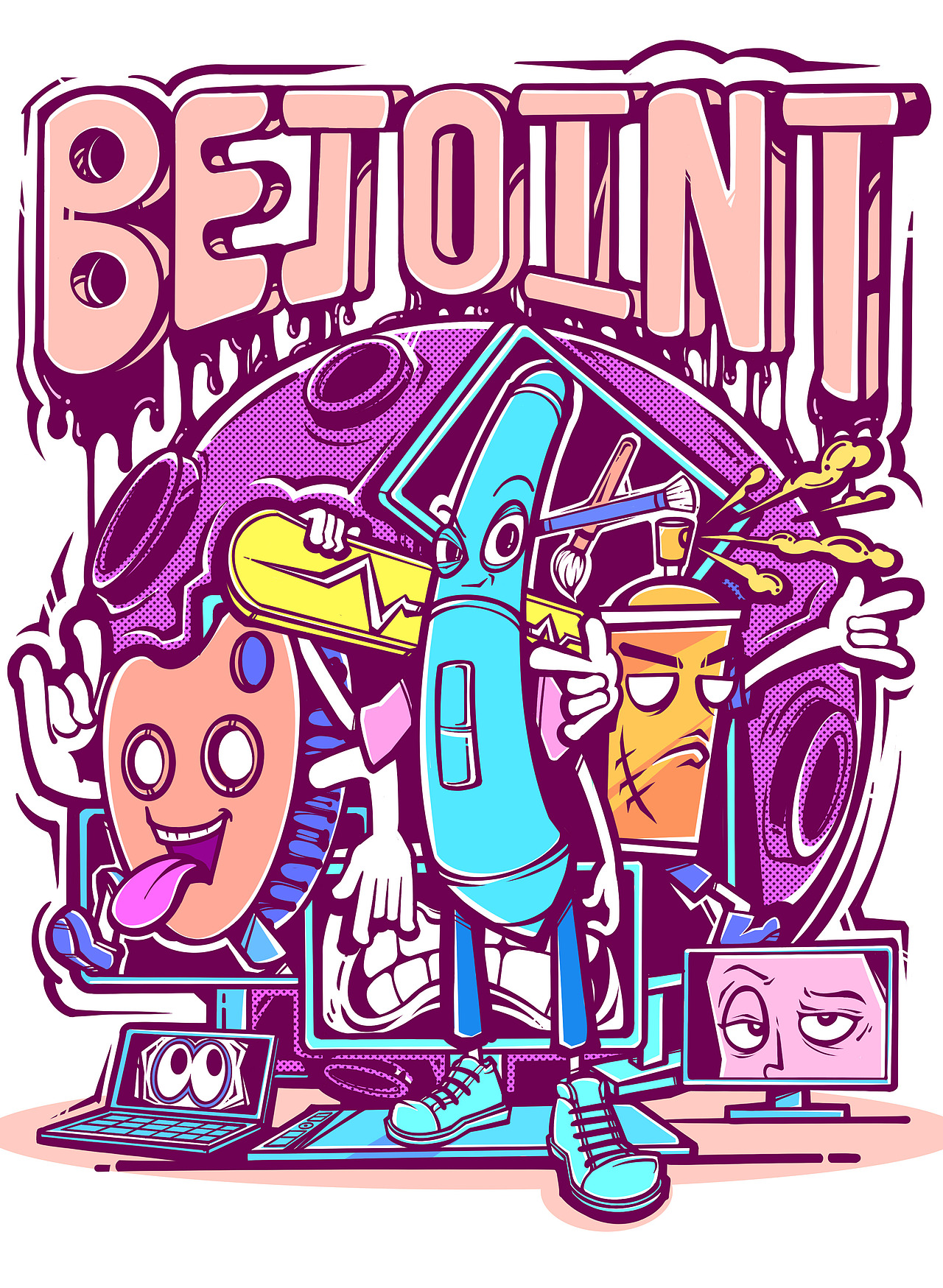 bejoint三重曲（图ZMzA3MTEwNTg0） - 商业插画 - 站酷设计师杨里里原创素材 - 站酷ZCOOL