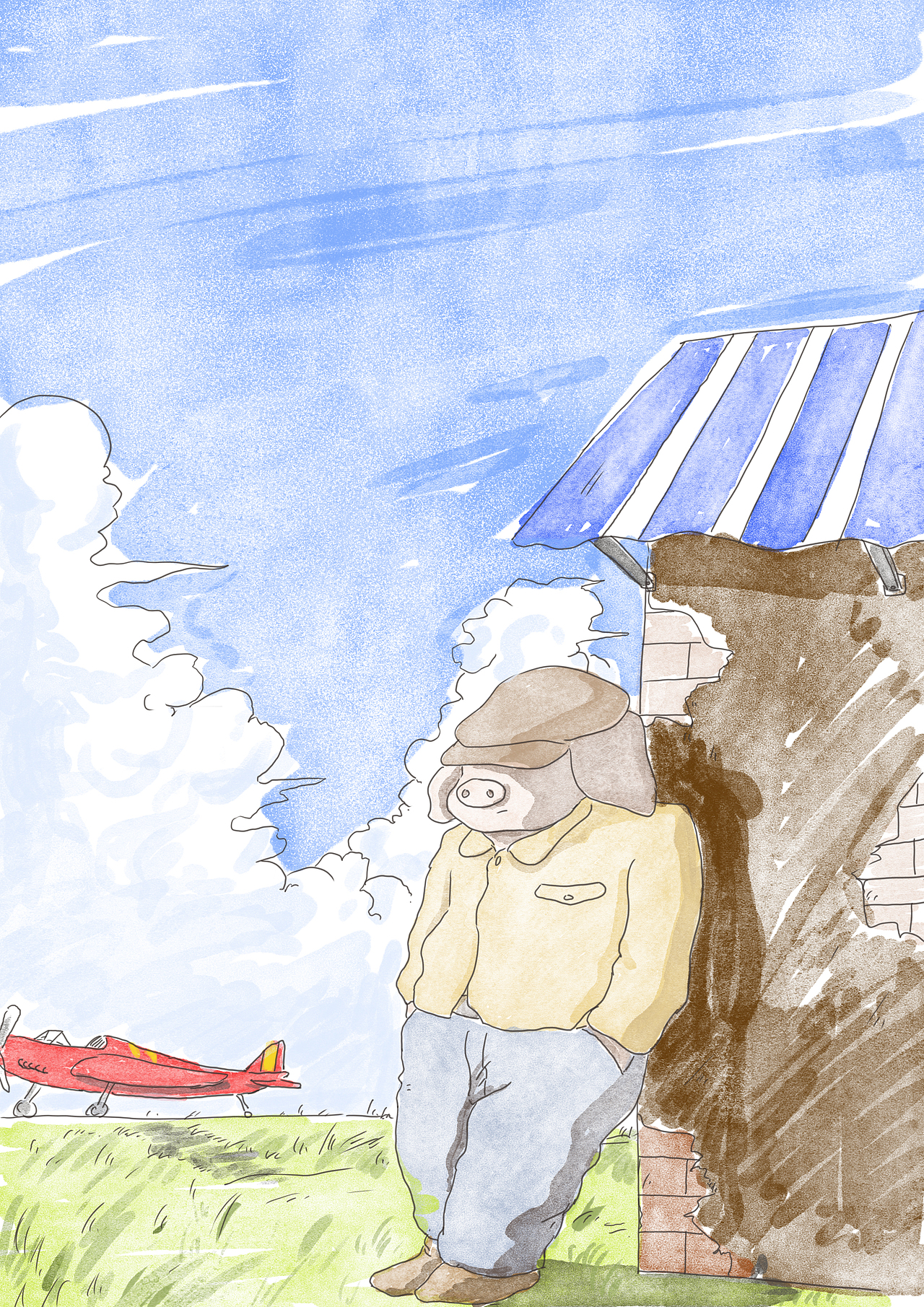 一只想飞的猪（图ZMzU0MDU5MzMy） - 艺术插画 - 站酷设计师飞翔在亚德里亚海原创素材 - 站酷ZCOOL