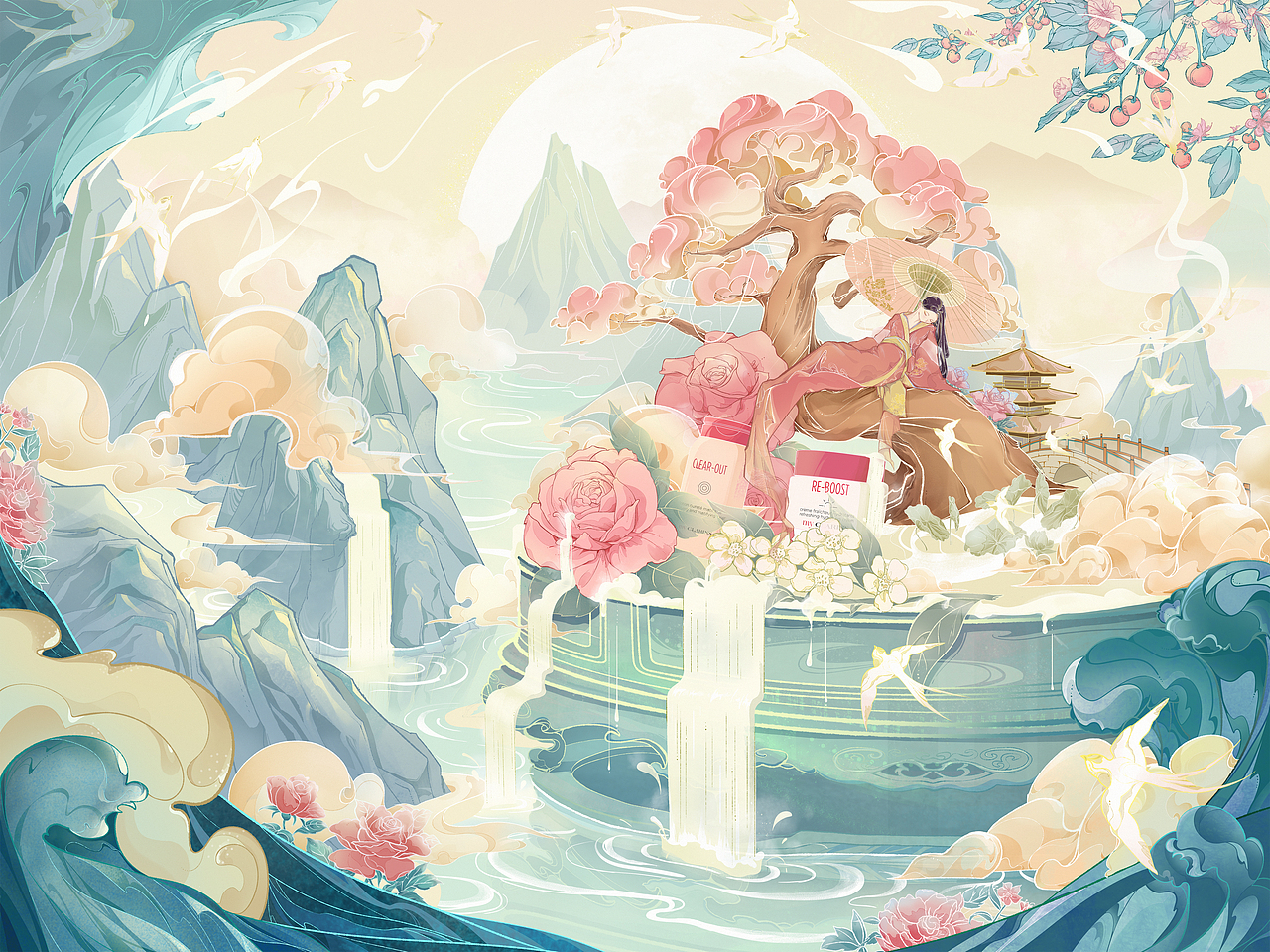 「好食肌长绽放」myCLARINS——植愈秘境（图ZMzQ3MzQxNTg4） - 海报 - 站酷设计师猕桃猴Kiwi原创素材 - 站酷ZCOOL