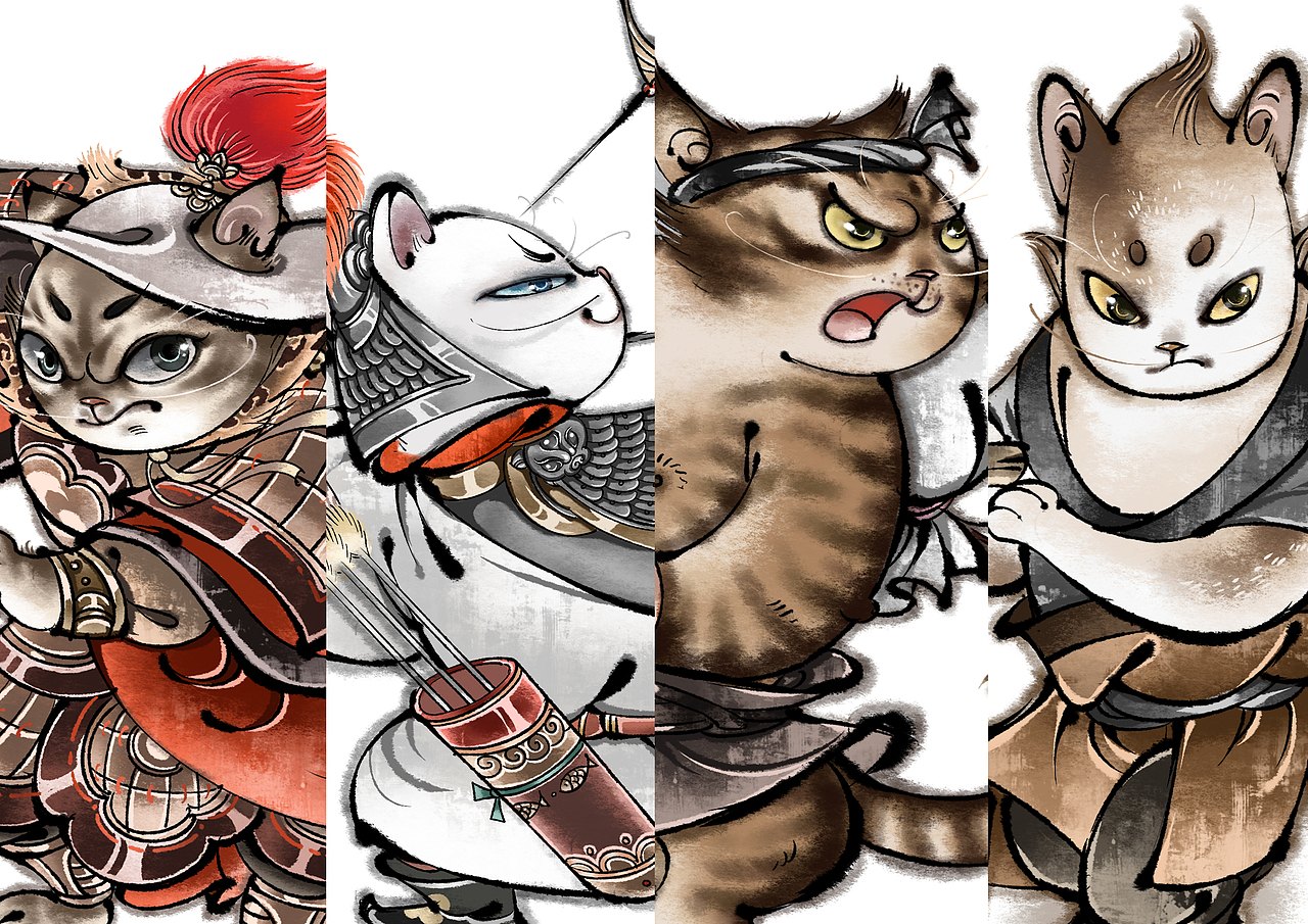 喵水浒 · 第二辑 | 朝朝兰（图ZMzIyNDYxMDIw） - 商业插画 - 站酷设计师朝朝兰原创素材 - 站酷ZCOOL