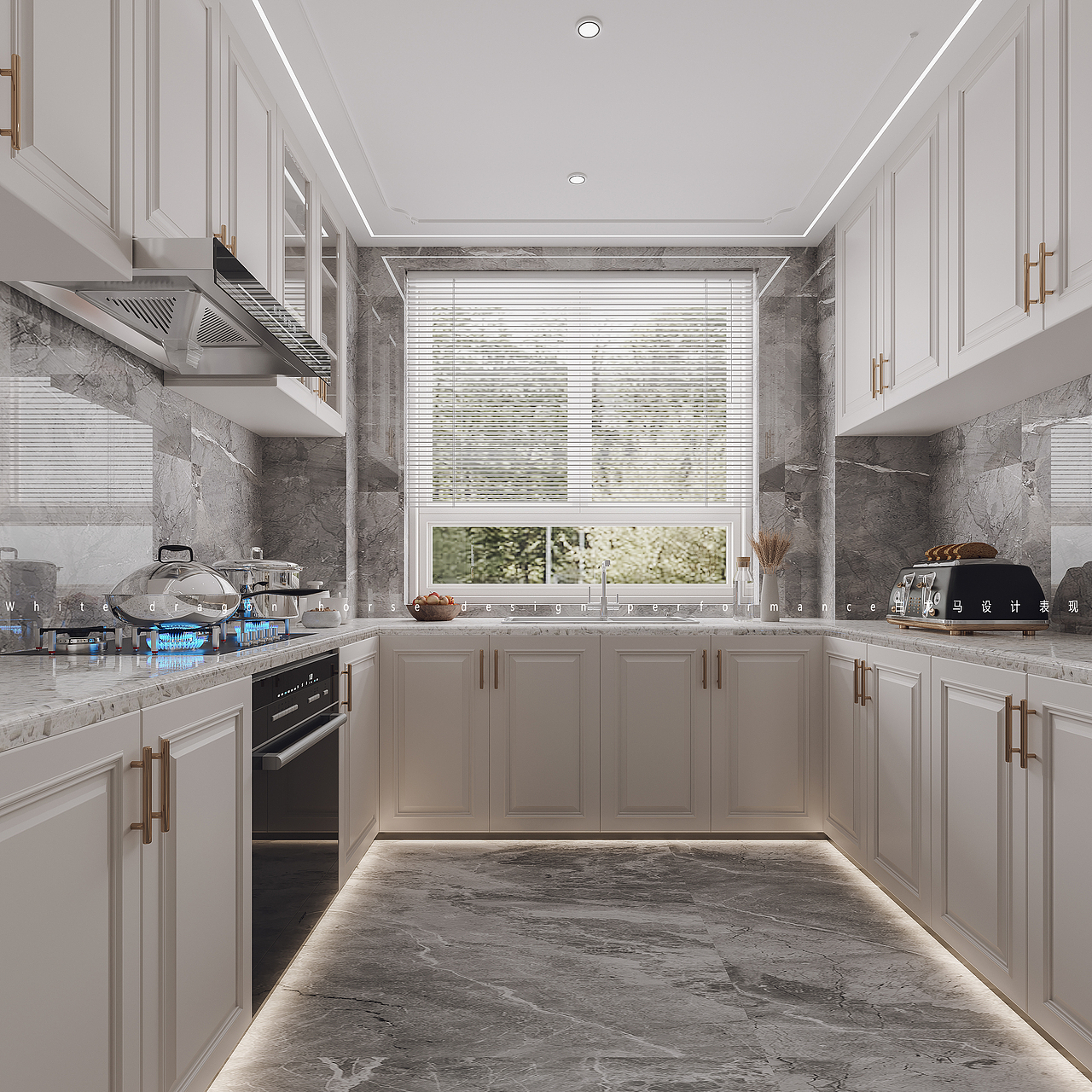 法式风格——白龙马效果图