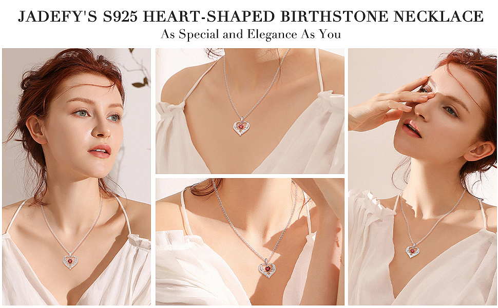 红色锆石羽毛项链主图A+