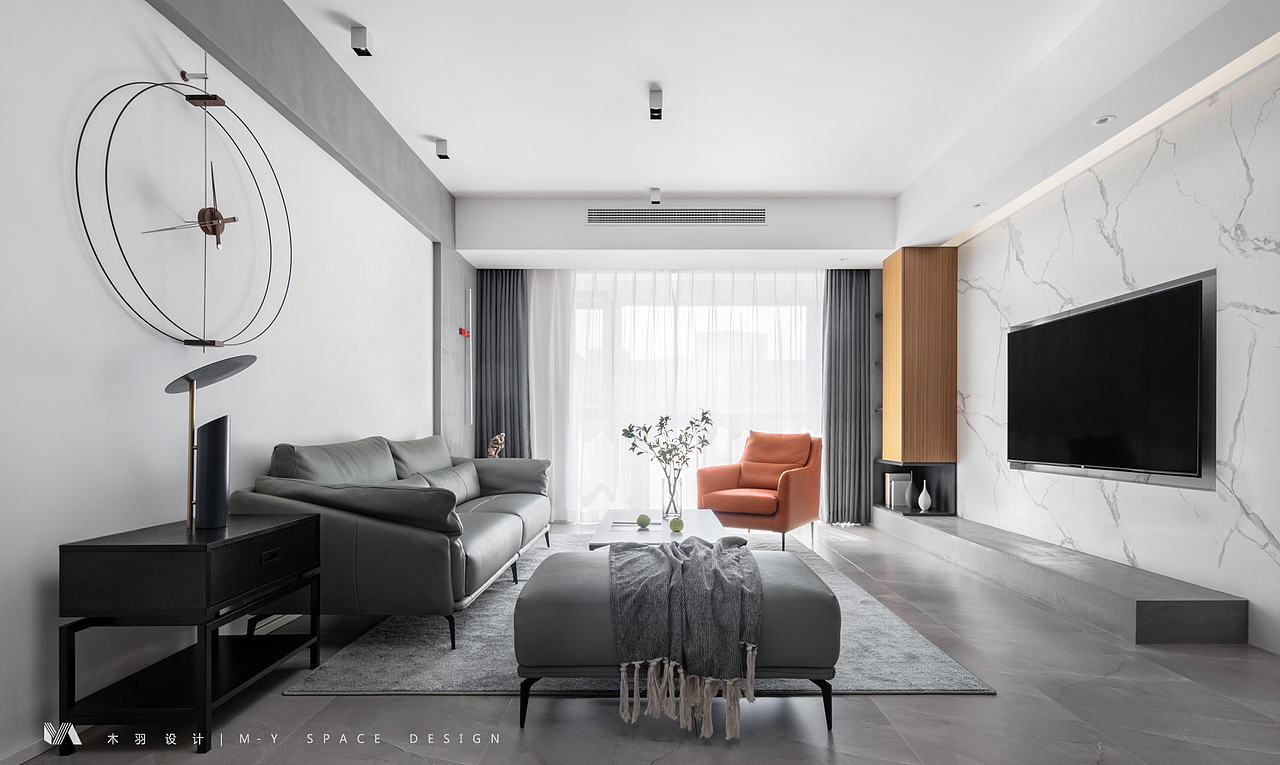 140m²现代简约风，简雅之境，感受本真（图ZMzQyMDQxMTMy） - 家装设计 - 站酷设计师武汉木羽设计原创素材 - 站酷ZCOOL
