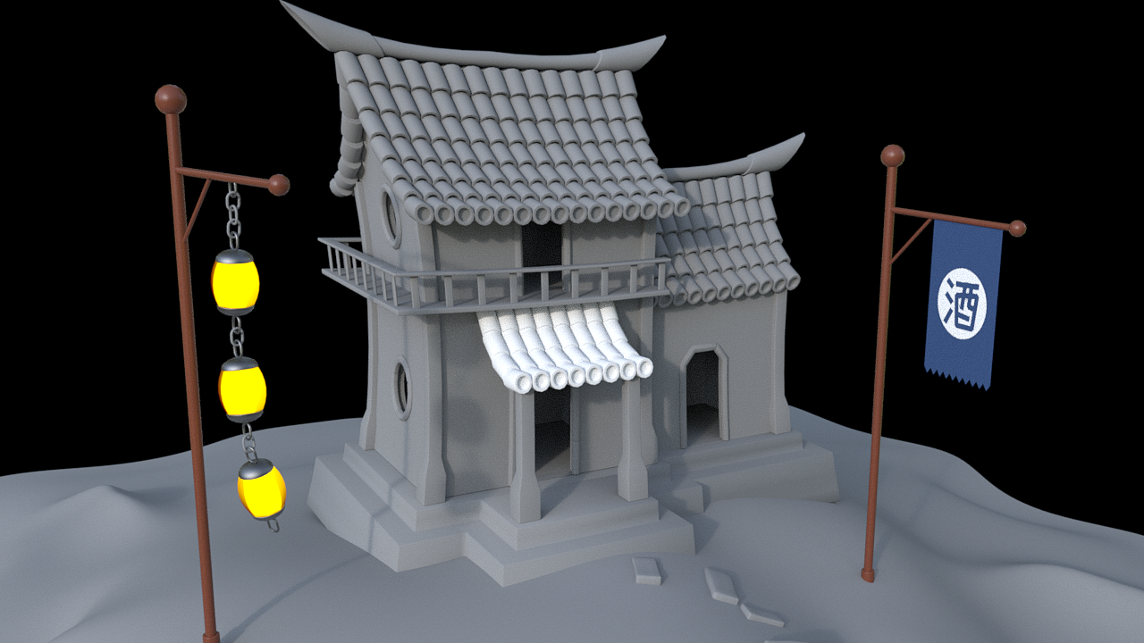 龙门客栈（图ZMzI0ODE1Mzk2） - 场景 - 站酷设计师飞越2020原创素材 - 站酷ZCOOL