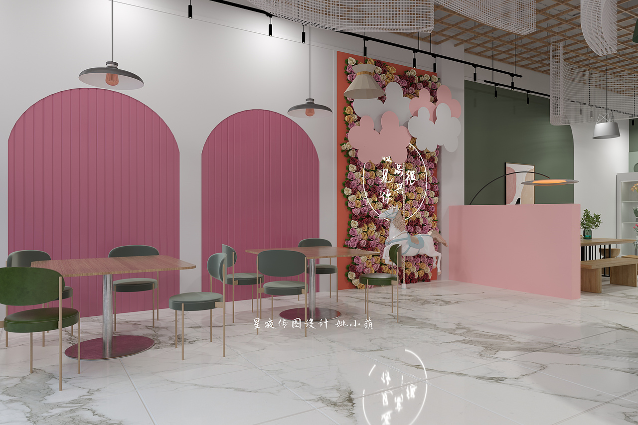 奶茶店设计，网红风格！（图ZMzQ2MTYzNjI0） - 商业空间设计 - 站酷设计师小小萌啊原创素材 - 站酷ZCOOL