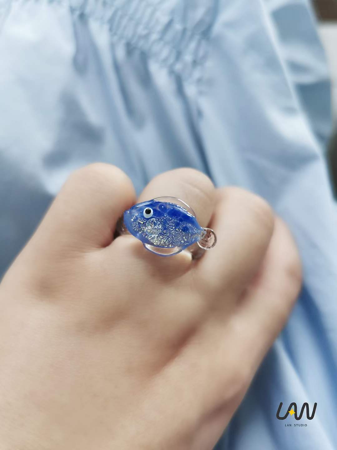最近我的灯工玻璃作品《小鱼系列》（图ZMzEzNTcxMjYw） - 首饰设计 - 站酷设计师hlan512原创素材 - 站酷ZCOOL