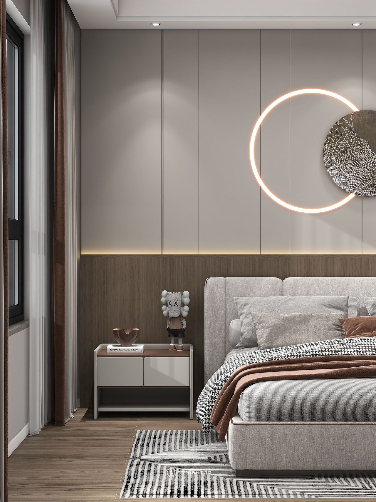 90空间设计∣107㎡现代，棕色系家居融入自然生活美学（图ZMzIxNTk4Mzky） - 家装设计 - 站酷设计师设计师赵响原创素材 - 站酷ZCOOL